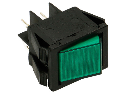 PULSADOR BIPOLAR VERDE 16A 250V